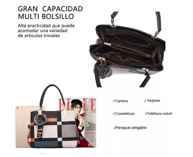 Foto 3 | Bolso Bandolera De Moda De Gran Capacidad Wünd