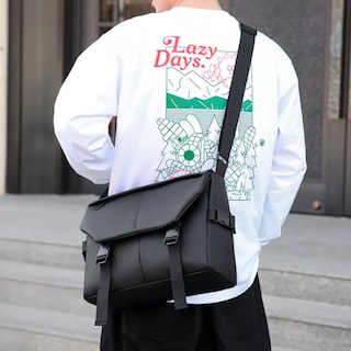 Foto 3 | Bolsa Impermeable Bandolera Negro