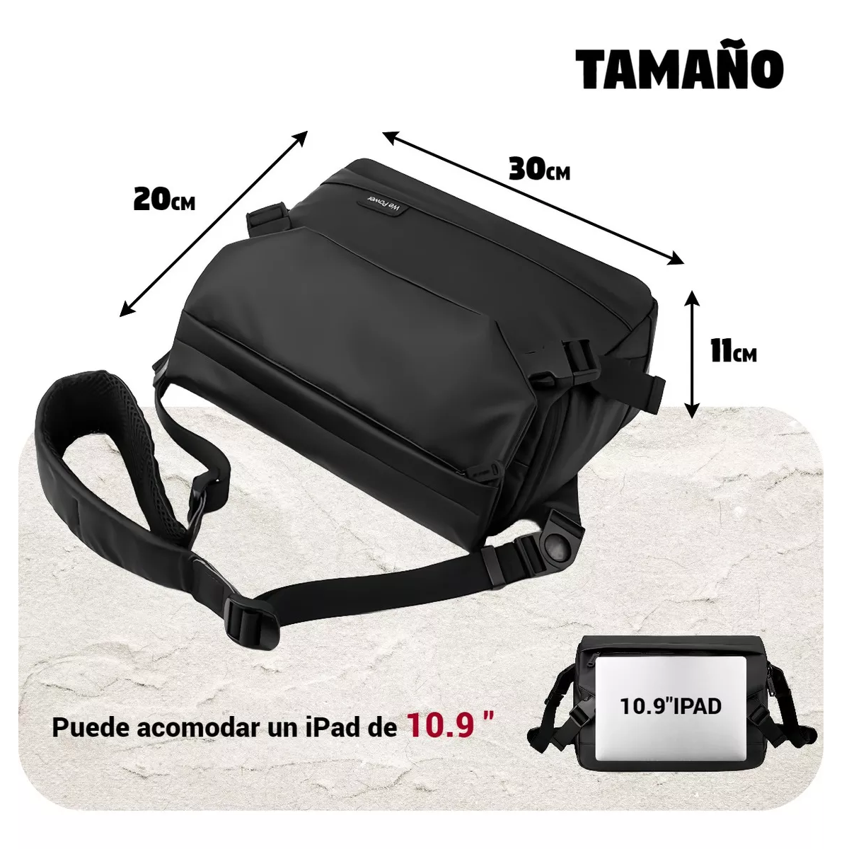 Foto 4 pulgar | Bolsa Bandolera Funcional Negro