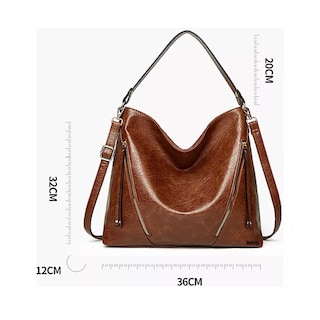 Foto 4 | Set Bolsa de Hombro + Cartera Belug Marrón para Mujer