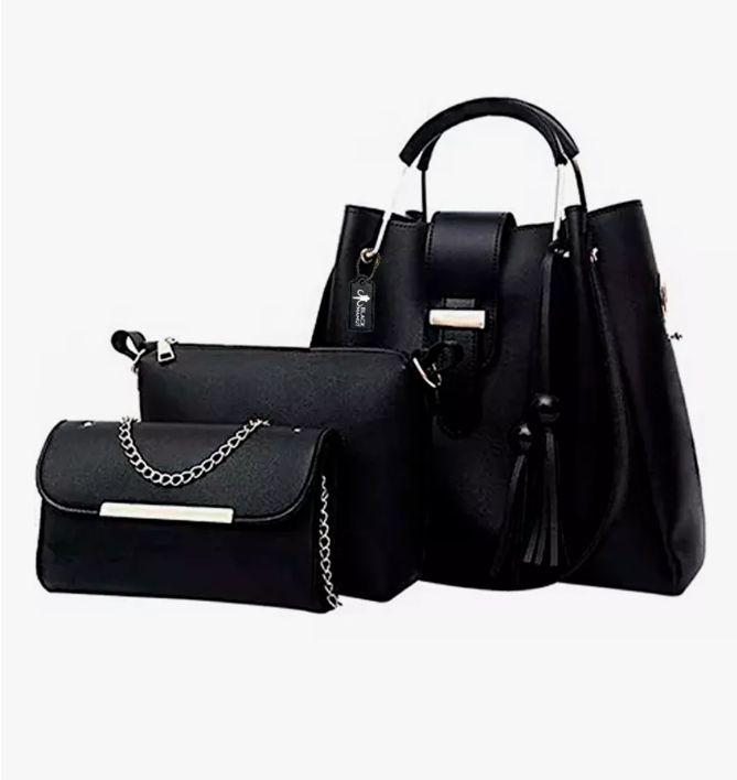 Foto 1 | Set de 3 Bolsas Wünd Negro