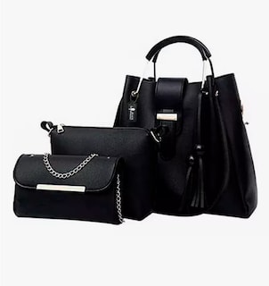 Foto 1 | Set de 3 Bolsas Wünd Negro
