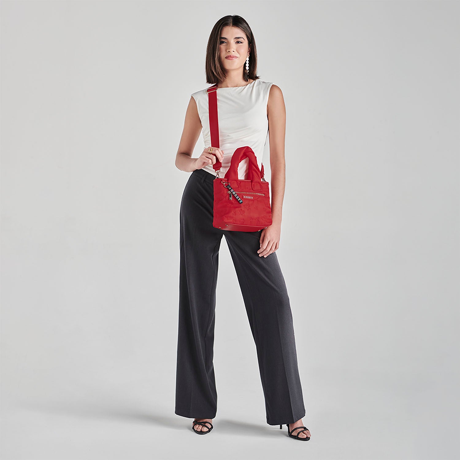 Foto 9 pulgar | Bolsa Satchel Roja Gorett Karime