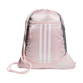 Foto 1 | Bolsa De Gimnasio Adidas Alliance Sackpack 12 L, Color Rosa Arenoso Y Blanco - Venta Internacional.