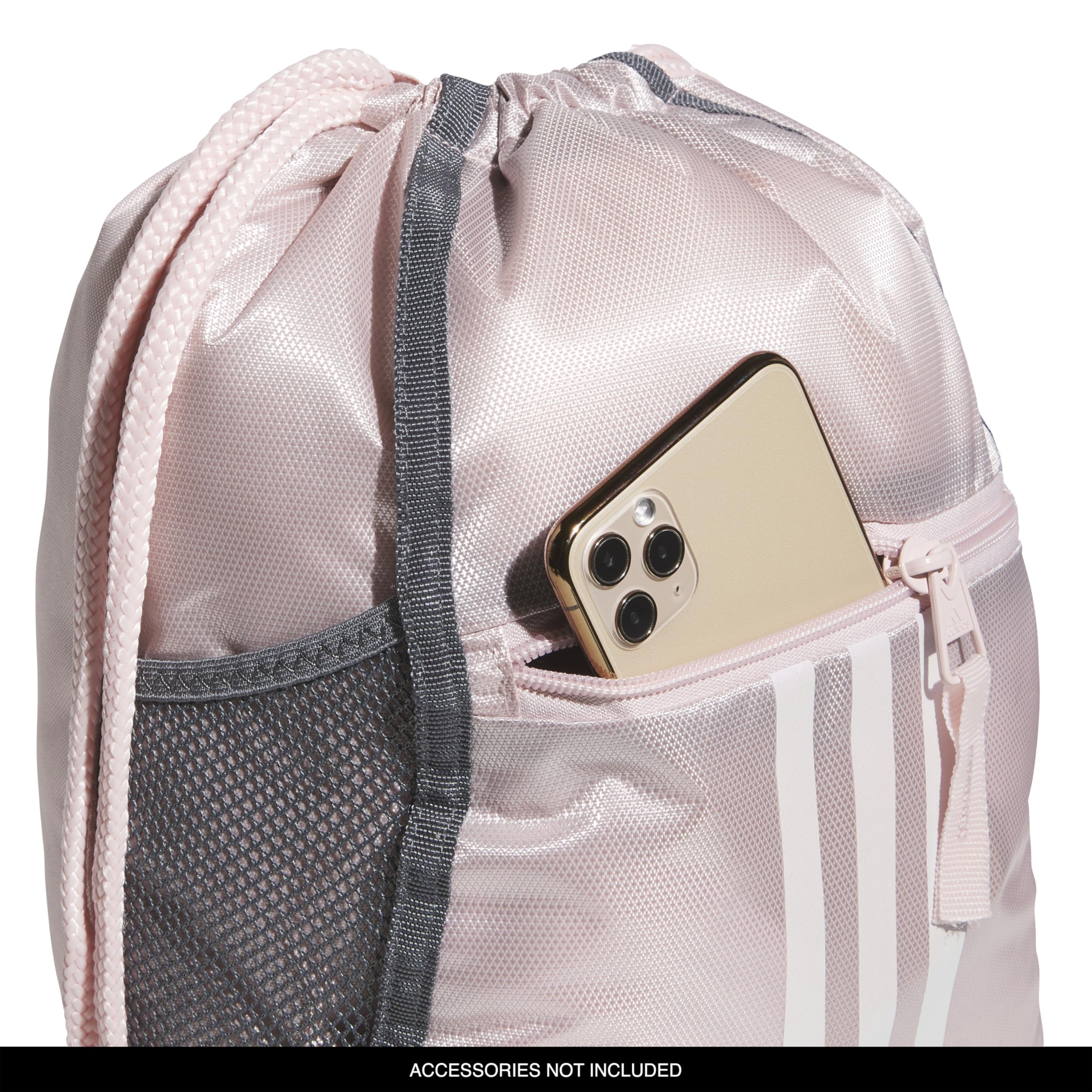 Foto 4 pulgar | Bolsa De Gimnasio Adidas Alliance Sackpack 12 L, Color Rosa Arenoso Y Blanco - Venta Internacional.