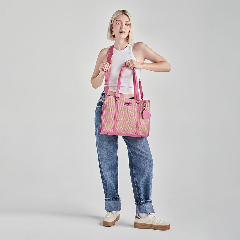 Foto 9 pulgar | Tote Rosa Barbie By Gorett Raquel Rosa