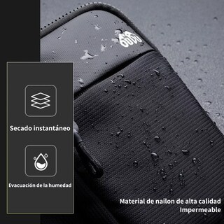 Foto 2 | Bolsa Bandolera Deportiva e Impermeable Eo Safe Imports ESI-18597 Negro