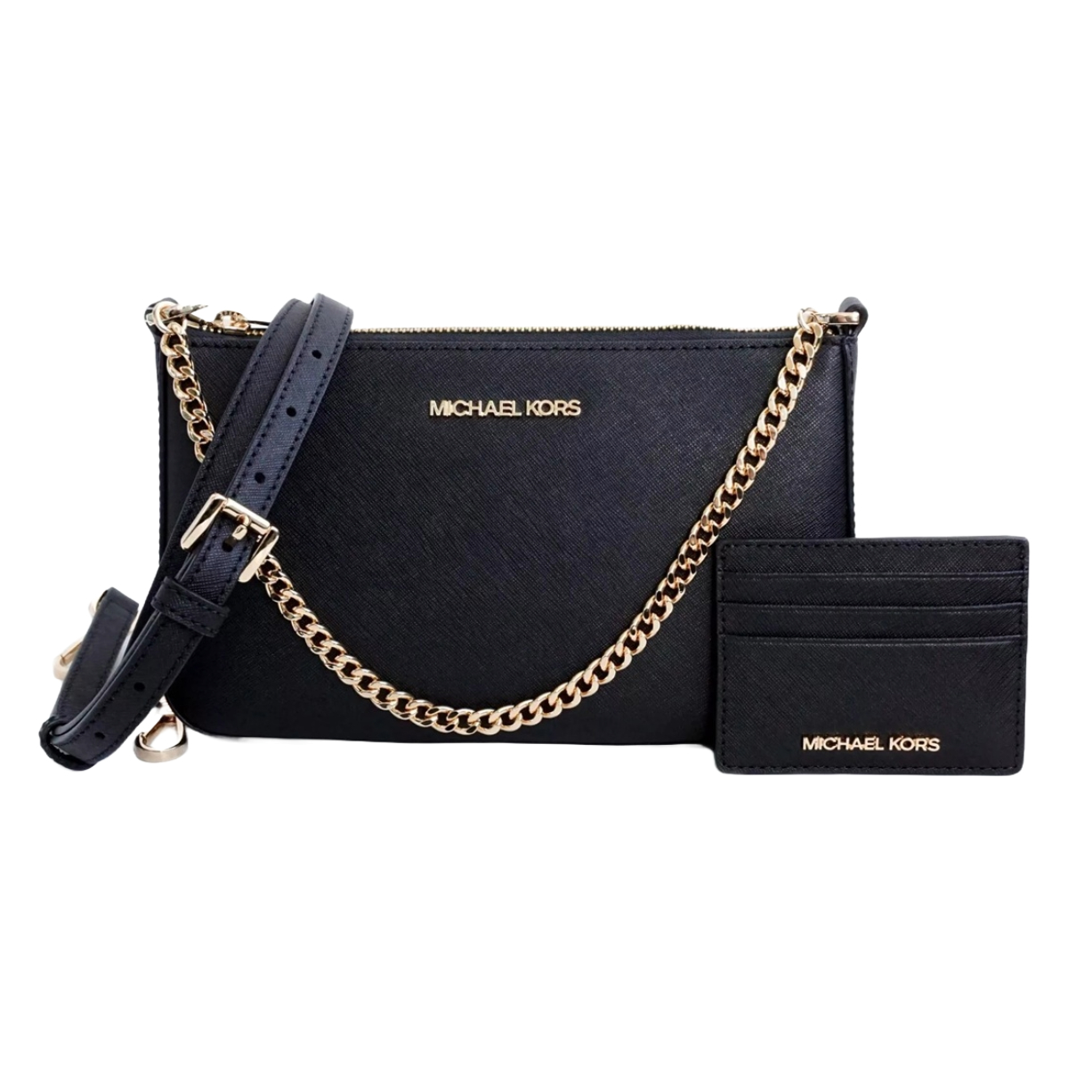 Bolsa Y Tarjetero Michael Kors 35s2ggzd6l Negro