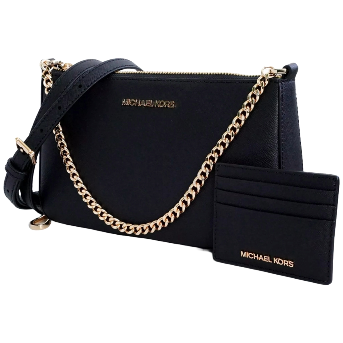 Foto 5 pulgar | Bolsa Y Tarjetero Michael Kors 35s2ggzd6l Negro