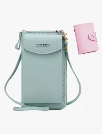 Foto 1 | Bolso Bandolera Xtellar Para Teléfono, Monedero Y Cartera Color Verde