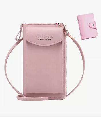 Foto 2 pulgar | Bolso Bandolera Xtellar Para Teléfono, Monedero Y Cartera Color Rosa