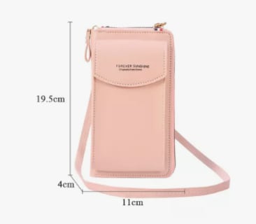 Foto 2 | Bolso Bandolera Xtellar Para Teléfono, Monedero Y Cartera Color Rosa