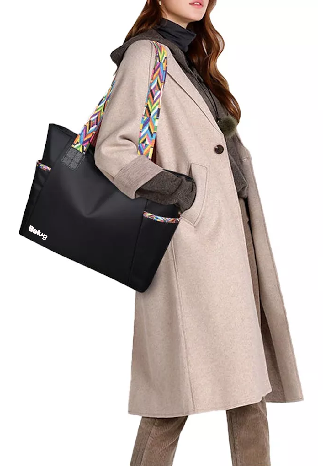 Foto 3 pulgar | Bolso Belug De Gran Capacidad Ligeros Negro Para Mujer