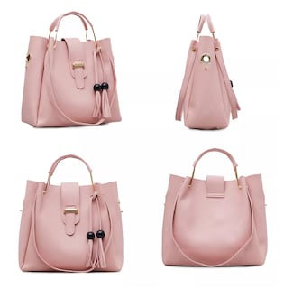 Foto 4 | Set 3 Bolsas Mujer Borla Moda Cartera Crossbody Tote Hobo Pu Color Rosa