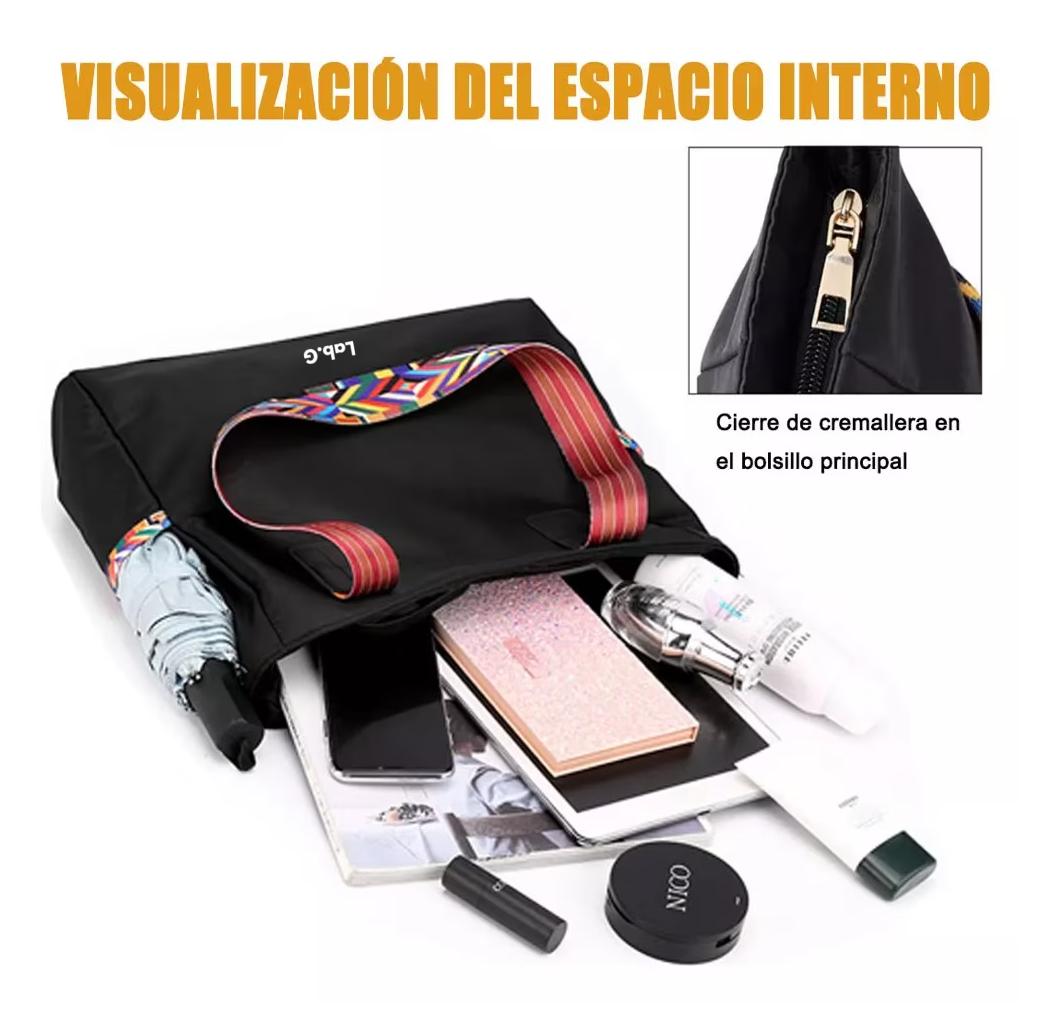 Foto 3 pulgar | Bolso De Gran Capacidad Lab.g Para Mujer Ligeros Negro