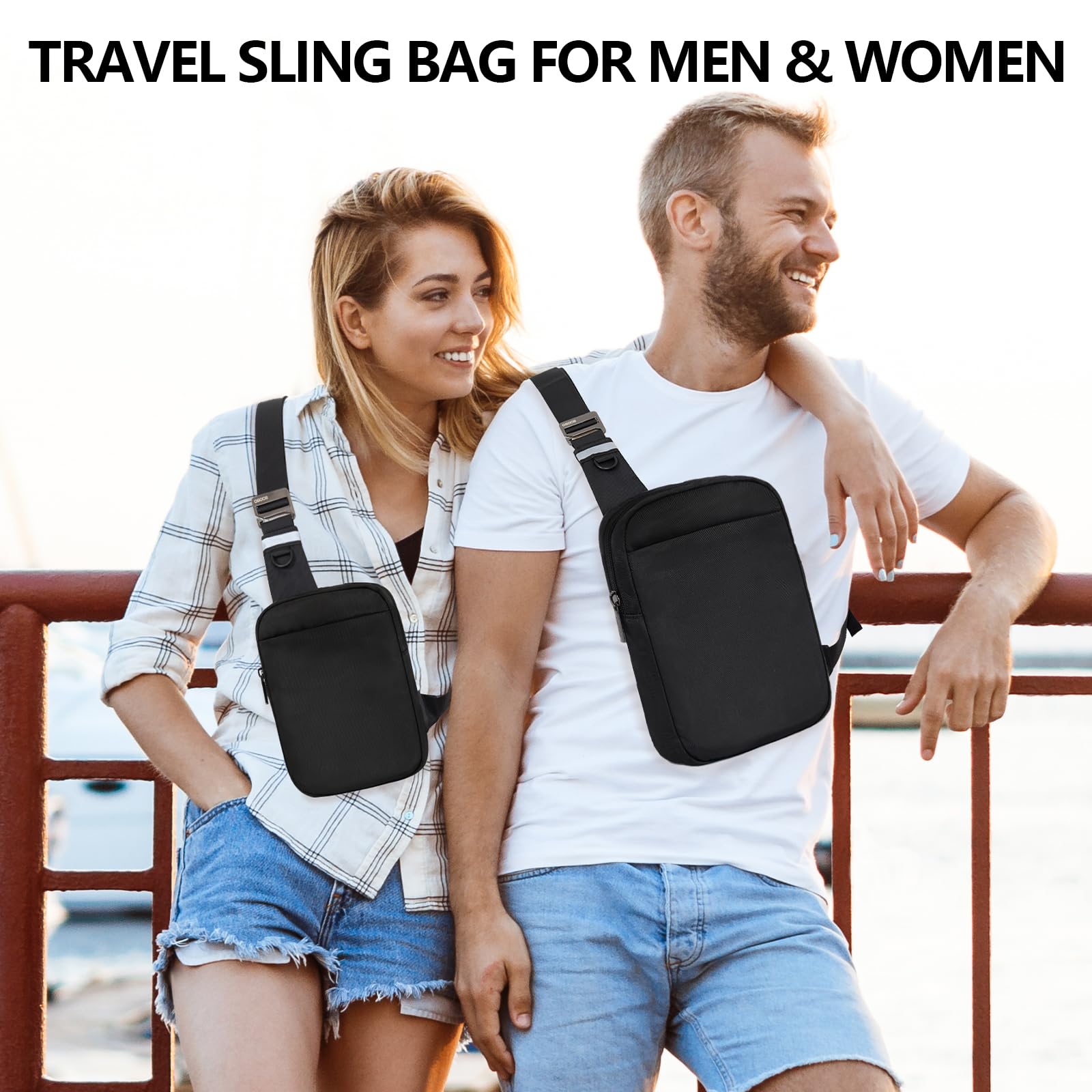 Foto 4 pulgar | Bandolera Osoce Small Para Hombre Y Mujer, Antirrobo, Color Negro - Venta Internacional.