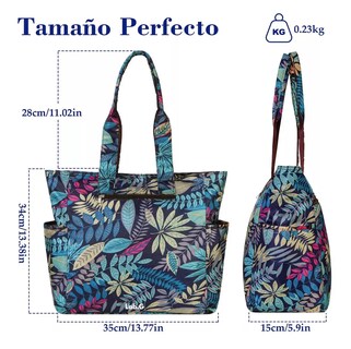 Foto 2 | Bolsa De Mujer Tote Bag Color Hojas