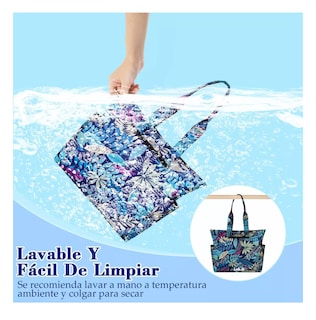 Foto 3 | Bolsa De Mujer Tote Bag Color Hojas