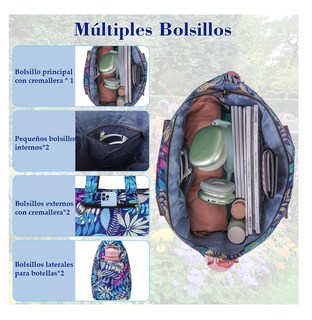 Foto 5 | Bolsa De Mujer Tote Bag Color Hojas