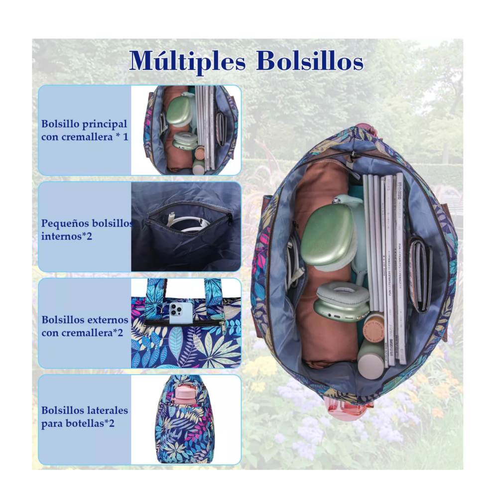 Foto 5 | Bolsa De Mujer Belug Bag Hojas Multicolor