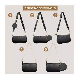 Foto 3 | Bolsa 3 En 1 Moda Mujer Bandolera Crossbody Monedero Cartera Belug