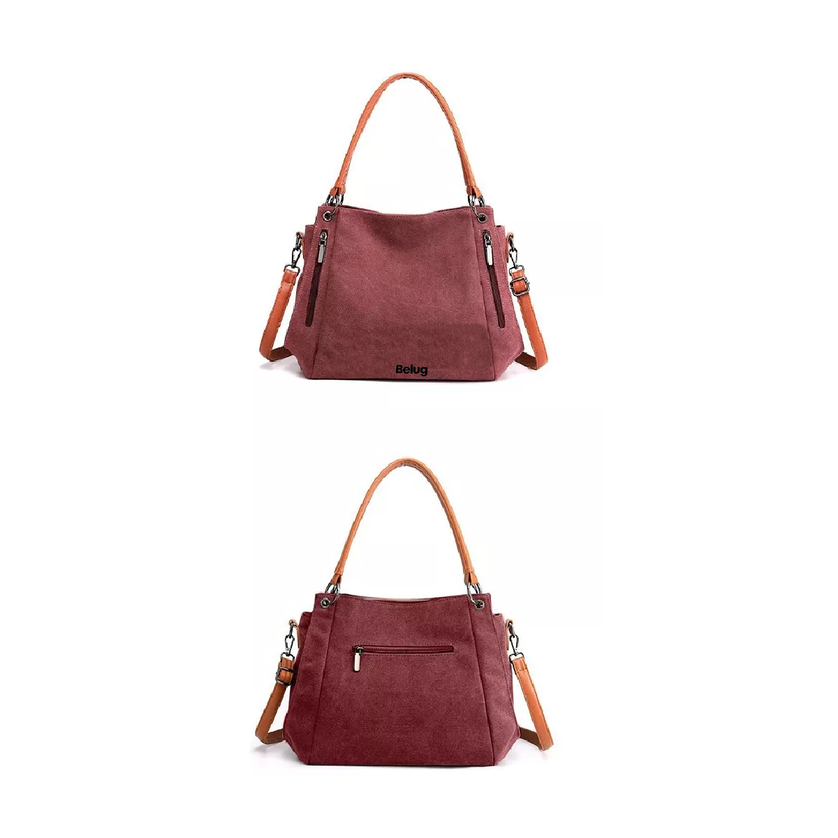 Foto 4 pulgar | Bolso Belug Multifuncional De Lona De Gran Capacidad Rosa Para Mujer