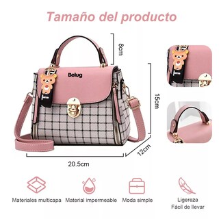 Foto 2 | Bolso Antirrobo De Hombro Belug Rosa Para Mujer