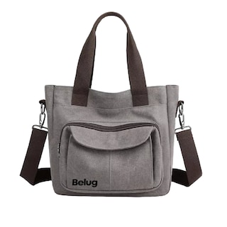 Foto 1 | Bolsa Moderna Y Urbana De Lona De Gran Capacidad Para Mujer Gris Café Belug