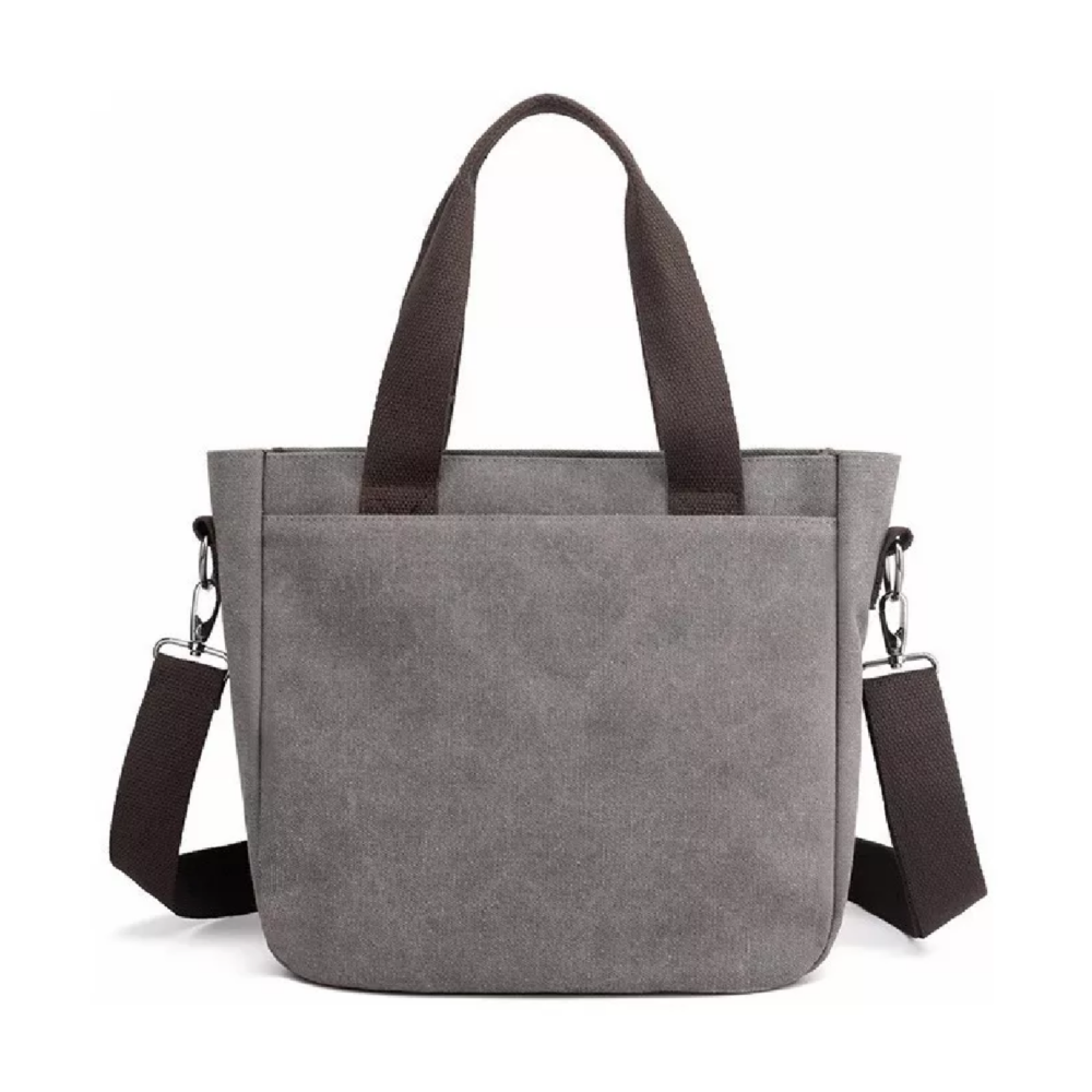 Foto 3 pulgar | Bolsa Moderna Y Urbana De Lona De Gran Capacidad Para Mujer Gris Café Belug