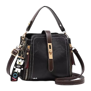 Foto 1 | Bolsa Para Dama Lab.g Crossbody De Hombro Correa Ajustable, Negro
