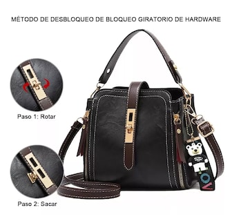 Foto 3 | Bolsa Para Dama Lab.g Crossbody De Hombro Correa Ajustable, Negro