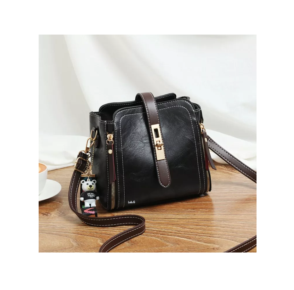 Foto 5 | Bolsa Para Dama Lab.g Crossbody De Hombro Correa Ajustable, Negro