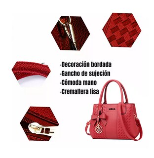 Foto 3 | Bolso Mano Tote Lab.g Bolsa Mochila Mujer Gran Capacidad Ligero Rojo
