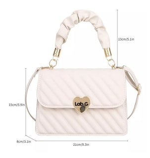 Foto 3 | Bolso De Mano Con Un Solo Hombro Moda Y Elegante Para Mujer Blanco