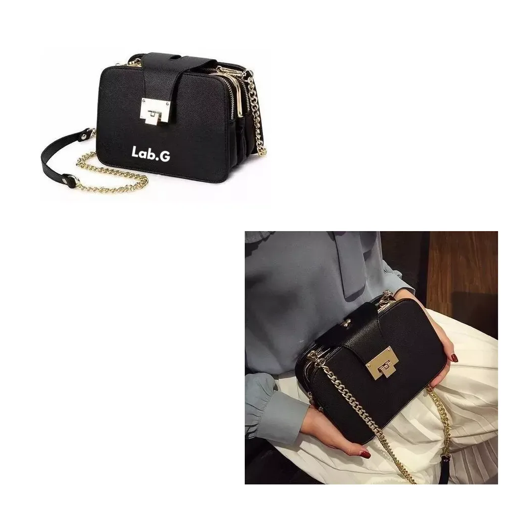 Foto 4 pulgar | Bolso Bandolera Para Mujer Con Hebilla Metálica Negro