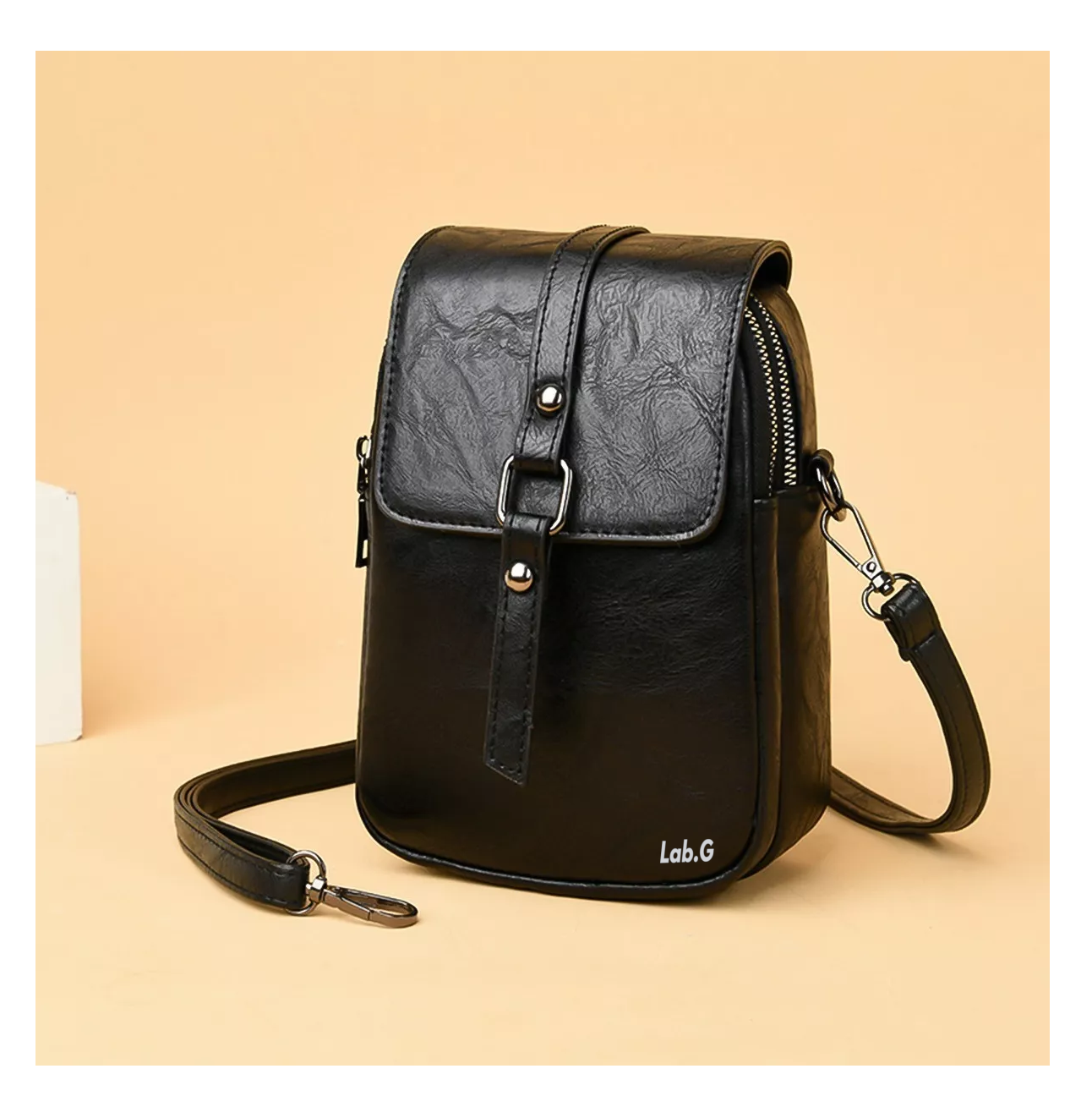 Foto 4 pulgar | Bolso Para Mujer Cartera Bandolera De Moda Para Celular Negro