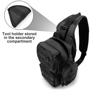 Foto 2 | Bandolera G4free Tactical Edc Pack Correa Ajustable Negra - Venta Internacional