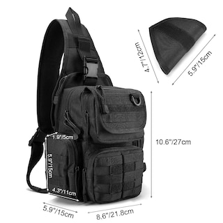 Foto 3 | Bandolera G4free Tactical Edc Pack Correa Ajustable Negra - Venta Internacional