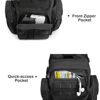 Foto 5 | Bandolera G4free Tactical Edc Pack Correa Ajustable Negra - Venta Internacional