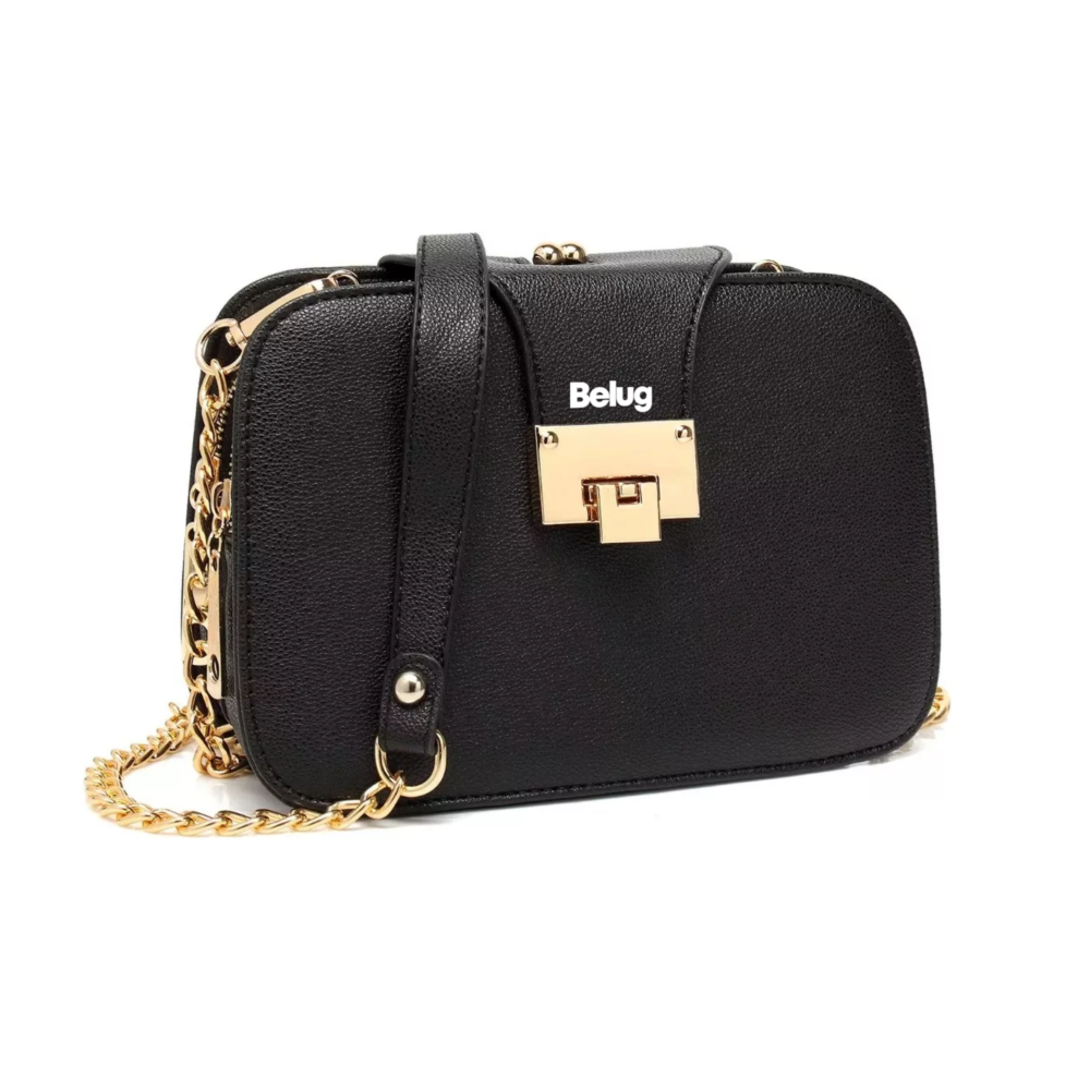 Foto 2 pulgar | Bolso Bandolera Para Mujer Con Hebilla Metálica Negro Belug