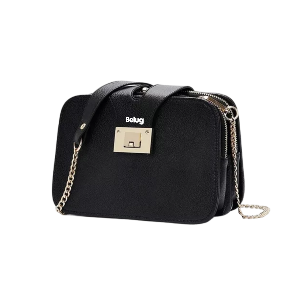 Foto 3 pulgar | Bolso Bandolera Para Mujer Con Hebilla Metálica Negro Belug