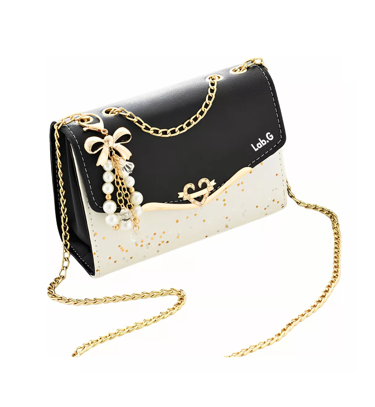 Foto 2 pulgar | Bolso Pequeño De Dama Elegante Y Moda Mensajero Lab.g Negro/dorado