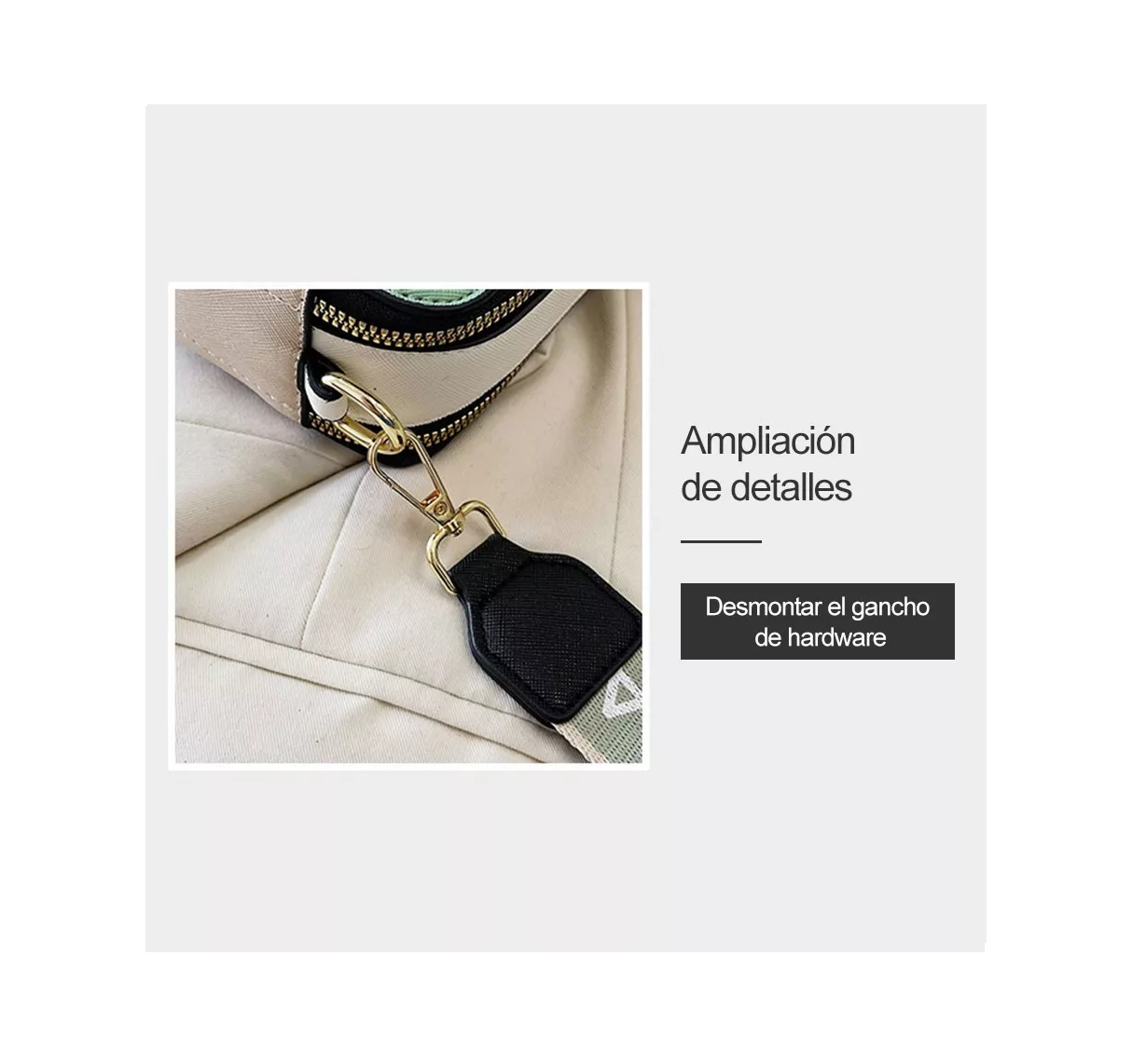 Foto 5 pulgar | Bolsa Bandolera Lab.g Para Mujer Bolso De Hombro Dama Moda Negro
