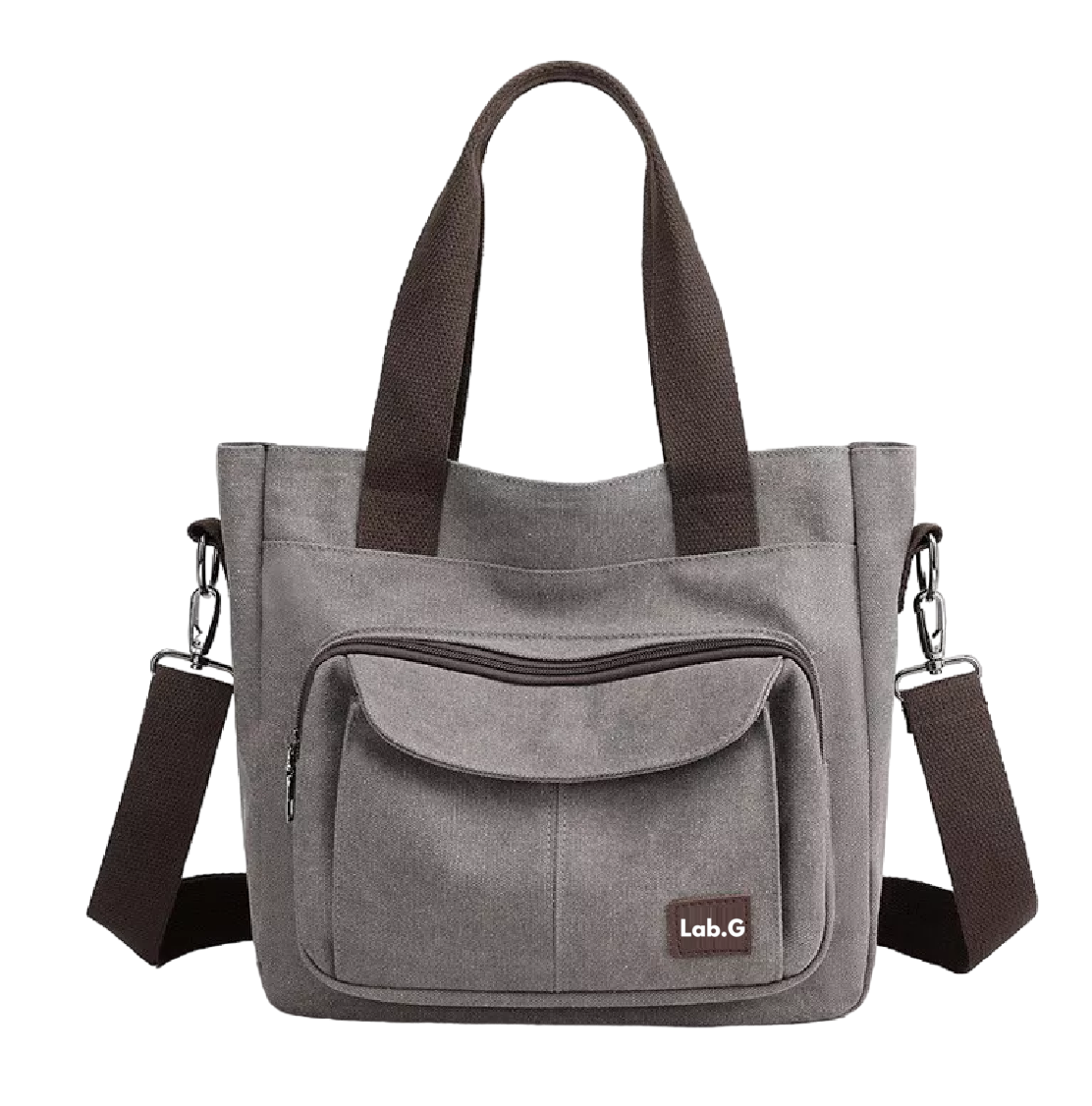 Foto 2 pulgar | Bolsa Moderna Y Urbana De Lona De Gran Capacidad Para Mujer Gris Cafe
