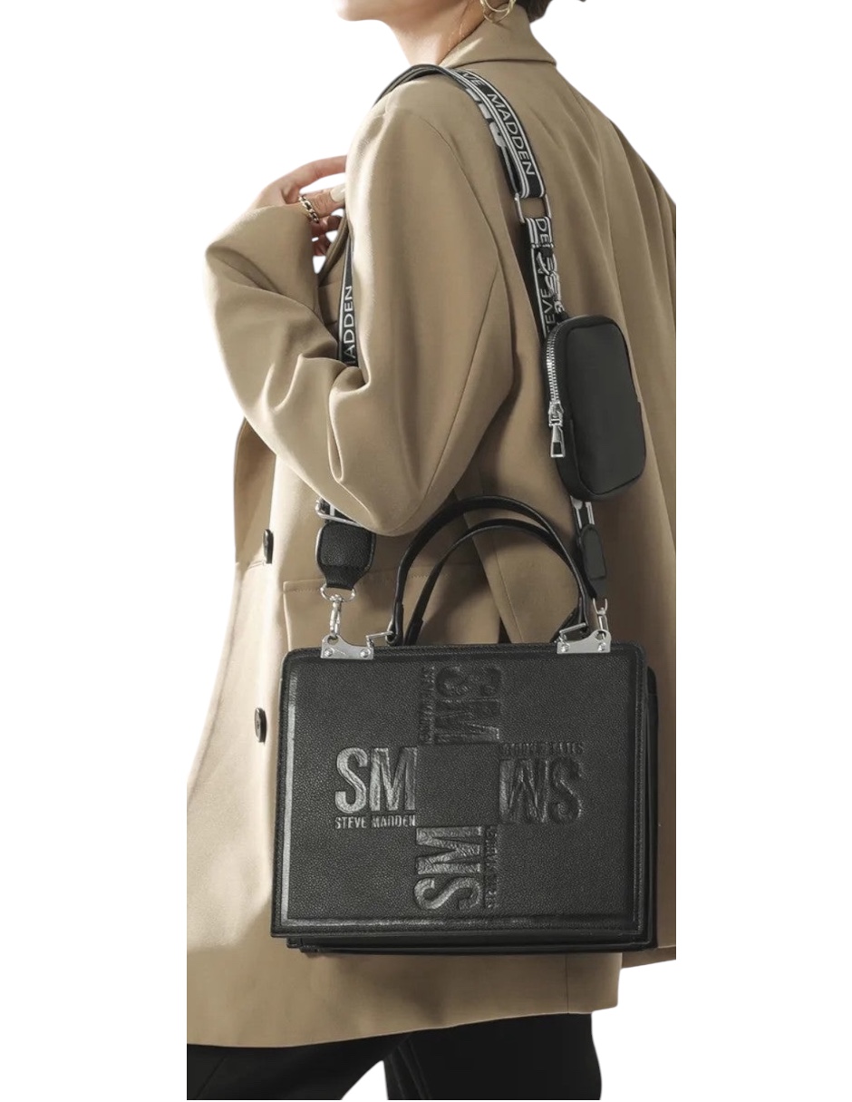Foto 4 pulgar | Bolsa Shoulder Bmateo Steve Madden Negra