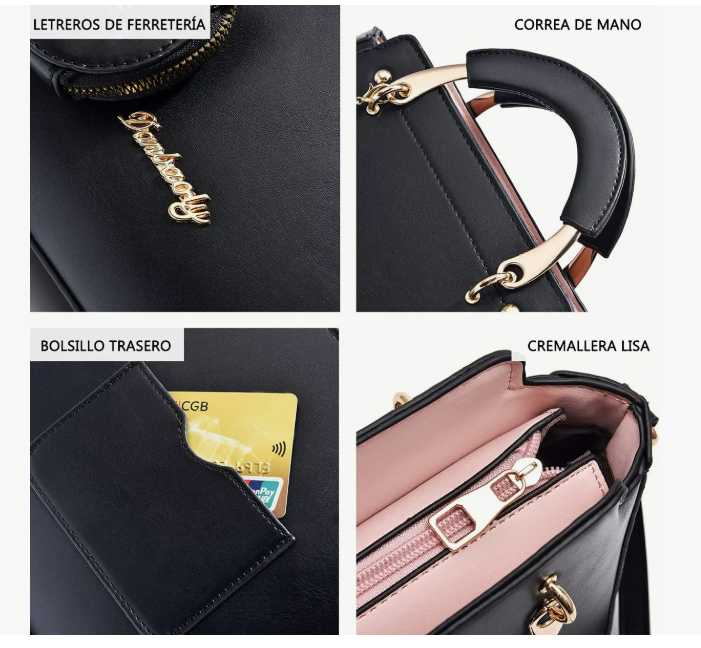Foto 4 pulgar | Bolso Mujer Crossbody Cartera Casual Vintage De Cuero Pu Xtellar