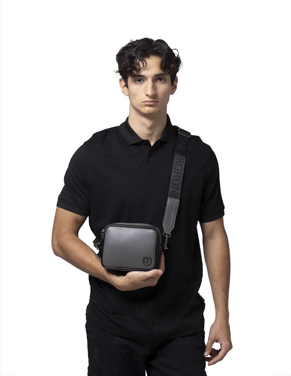 Foto 6 pulgar | Bandolera Crossbody Boroni Negro Correa Ajustable