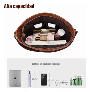 Foto 5 | Set 2 Bolsas De Mano Lab.g Bandolera Hombro Para Mujer + Cartera Marrón