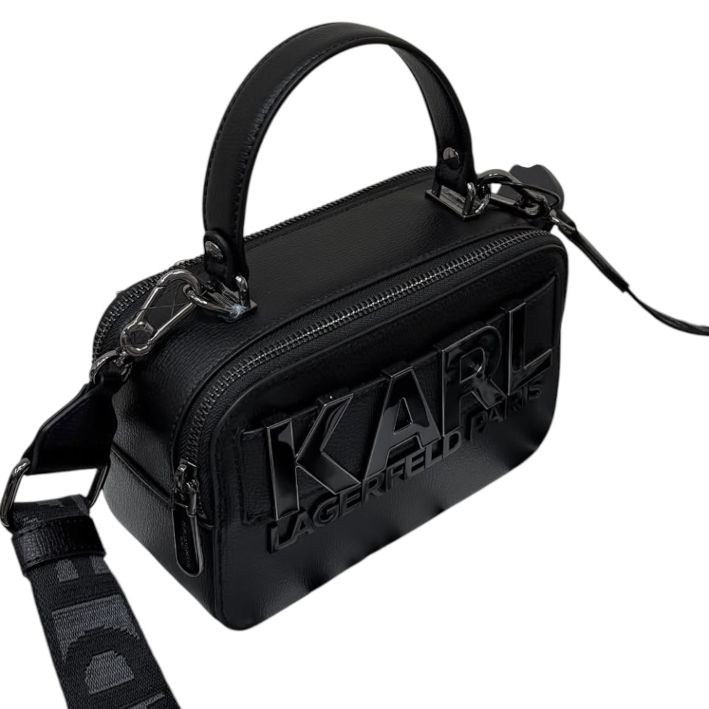 Foto 4 pulgar | Bolsa Crossbody Karl Lagerfeld Paris De Piel Color Negro