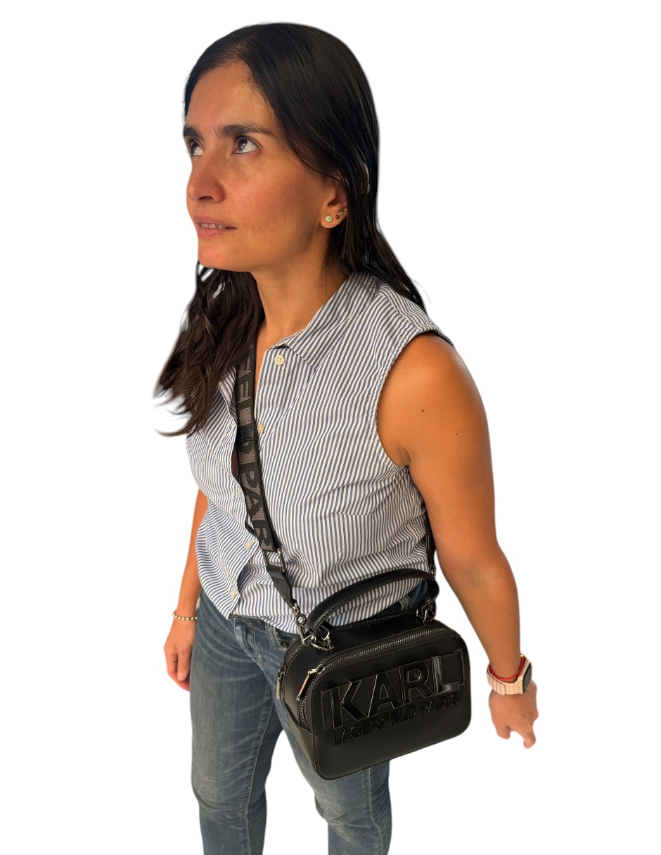 Foto 5 pulgar | Bolsa Crossbody Karl Lagerfeld Paris De Piel Color Negro